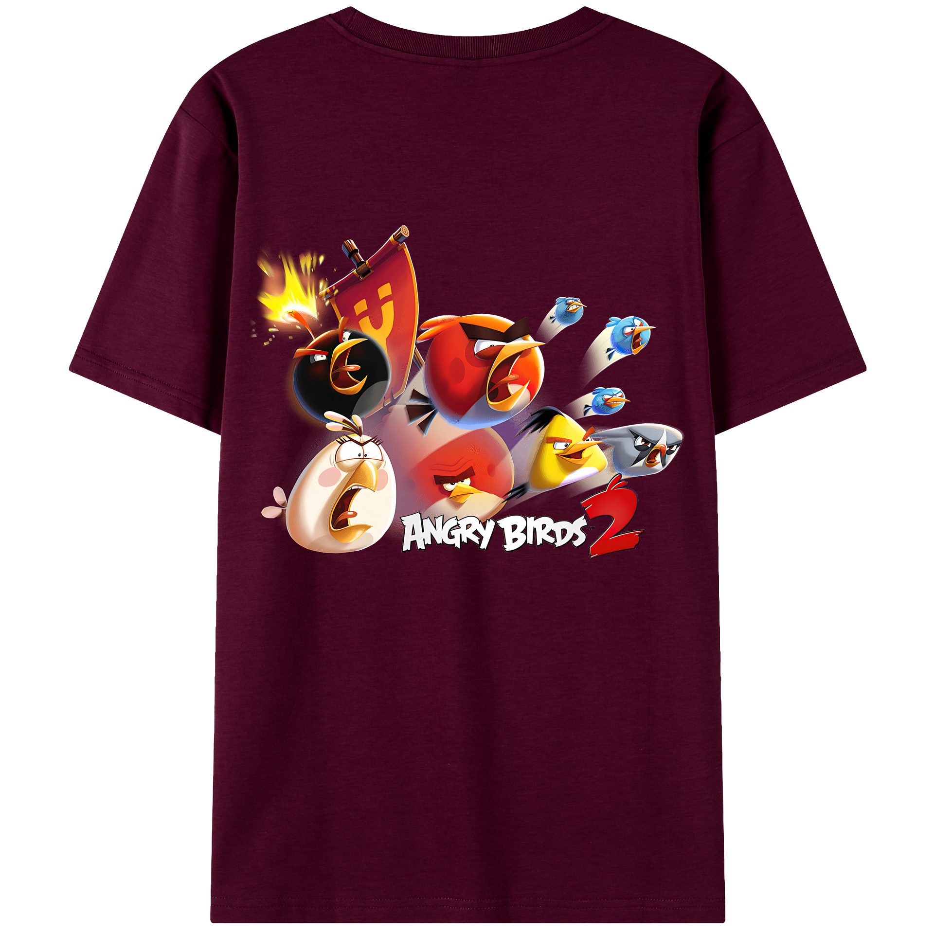 （画像用） Angry Birds アングリーバード レディース半袖Tシャツ(バックプリント)